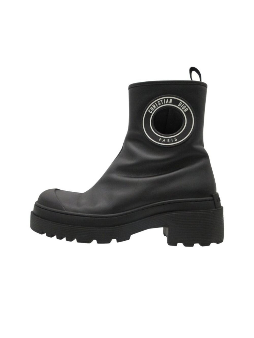 Dior Dio Boots Short Ankle Logo Mule Patch Center Zip Shu Leather Cutreplacement
